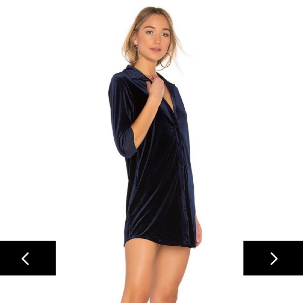 Revolve Superdown Yella Button Up Mini Dress Xs B… - image 2